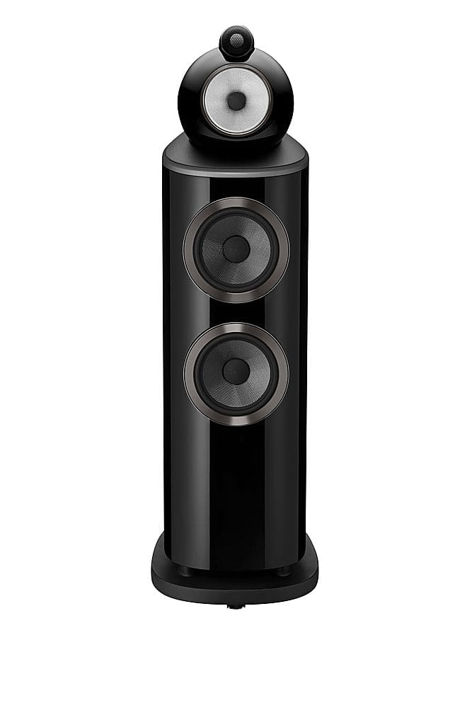 Bowers & Wilkins - 803 D4 Diamond 1" Diamond Tweeter, 5" Midrange in Turbine Head, Dual 7" Woofer Floorstanding Speaker (each) - Gloss Black