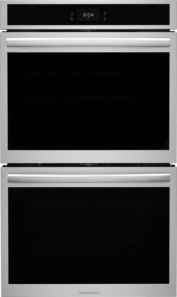 Frigidaire - Gallery 30" Built In Electric Total Convection Double Wall Oven with Stone-Baked Pizza - Stainless Steel