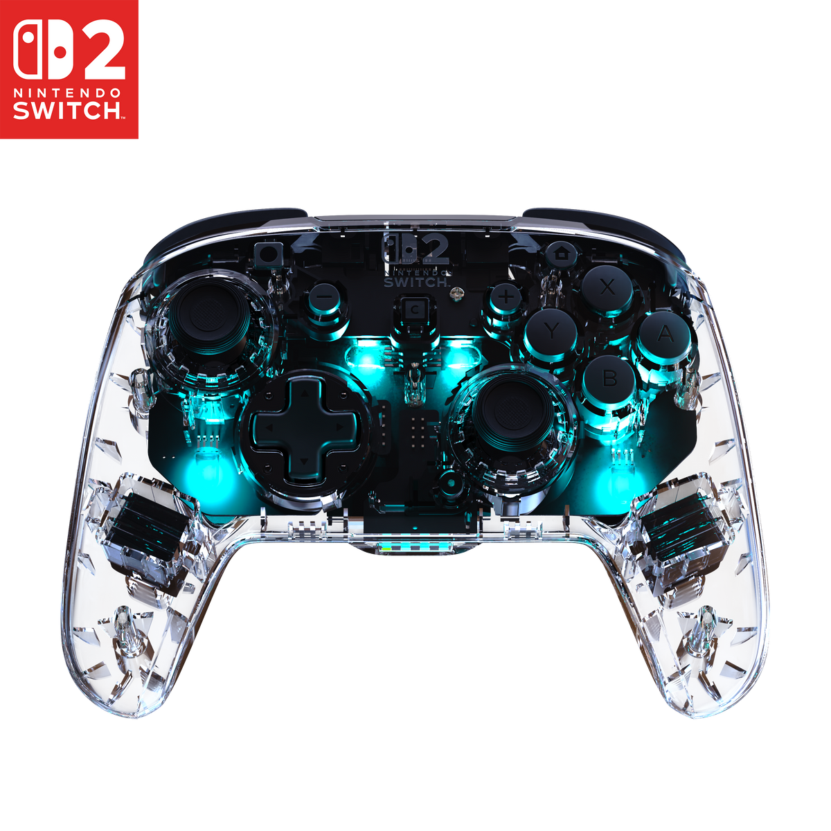 Turtle Beach - Afterglow Wireless RGB Gaming Controller for Nintendo Switch 2, Nintendo Switch, Switch Lite, & OLED Model - Clear