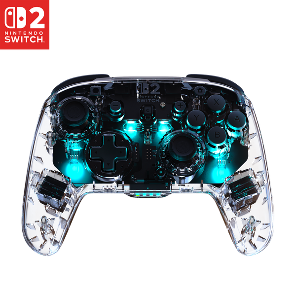 Turtle Beach - Afterglow Wireless RGB Gaming Controller for Nintendo Switch 2, Nintendo Switch, Switch Lite, & OLED Model - Clear