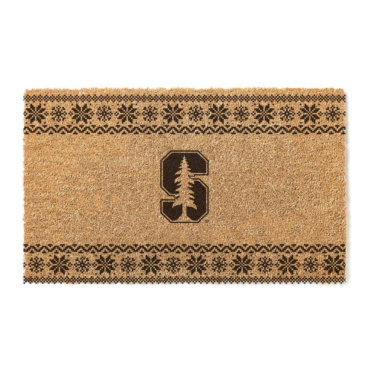 Jardine - Stanford Cardinal 18" x 30" Holiday Coir Doormat - Brown