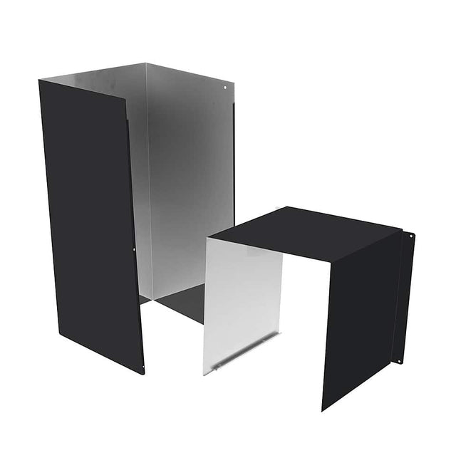 Front. Café - 10' Duct Cover Extension - Matte Black.