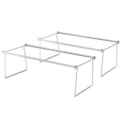 Staples - Adjustable Hanging File Frame, Letter Size, 2/Pack - Gray