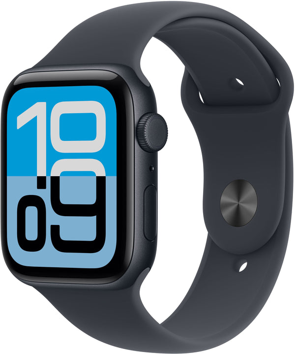 Apple Watch SE 3 (GPS+Cellular) 44mm Aluminum Case with Midnight Sport Band - M/L - Midnight (Verizon) - (2025)