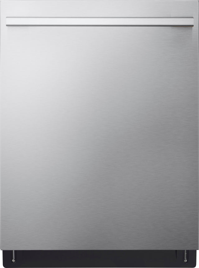 Front. LG - SIGNATURE FlushFit 24-in Top Control Smart Built-In Stainless Steel Tub Dishwasher with 3rd Rack, Quad Wash Pro, 39dBA - PrintProof Stainless Steel.