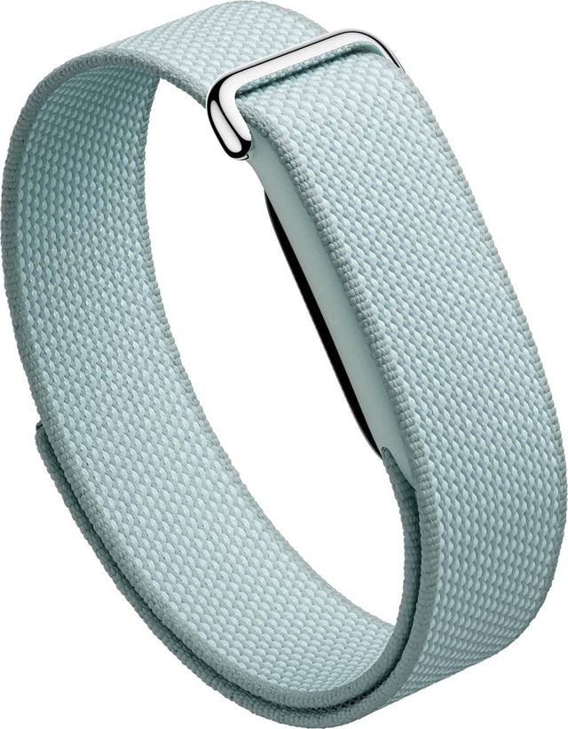 Front. Google - Fitbit Air - Screenless Fitness and Health Tracking - Works with Android and iOS - Fog.