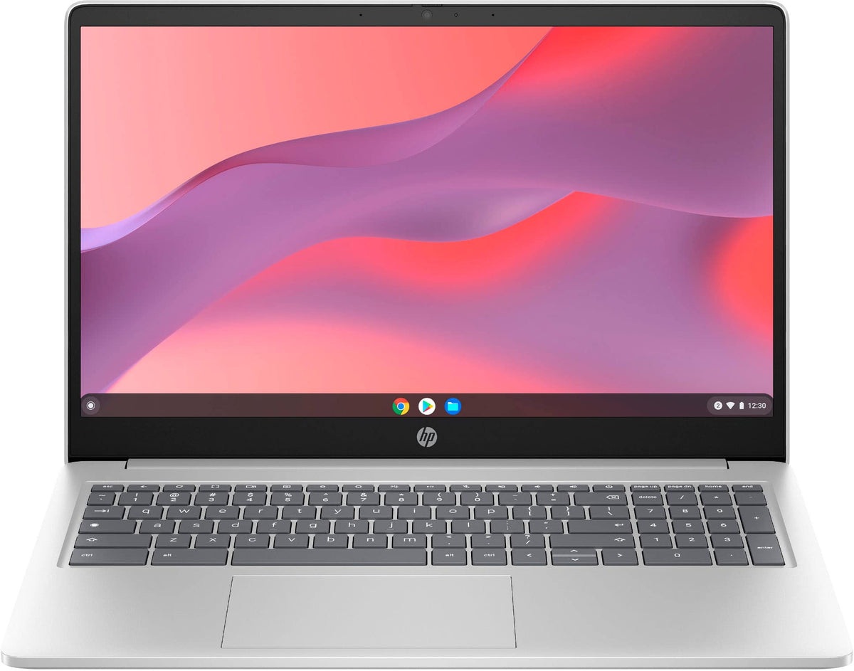 HP - 15.6" Chromebook Laptop - Intel Processor N200 2023 - 8GB Memory - 64GB eMMC - Natural Silver