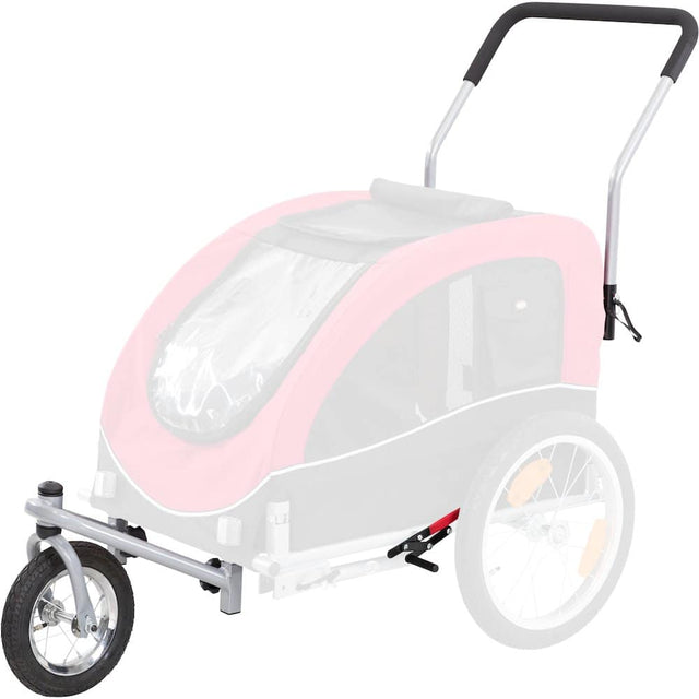 Front. TRIXIE - Conversion Kit for 2-in-1 Bicycle Trailer - Silver/Black.