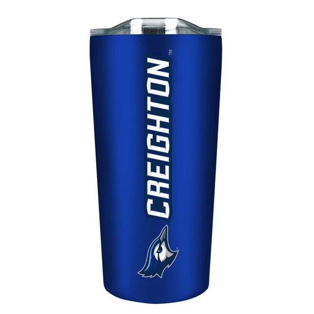 Front. The Fanatic Group - Creighton Bluejays 18oz. Stainless Steel Soft Touch Tumbler - Multicolor.