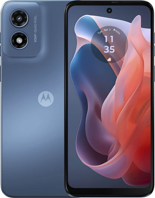Front. Motorola - moto g play 2024 64GB (Unlocked) - Sapphire Blue.
