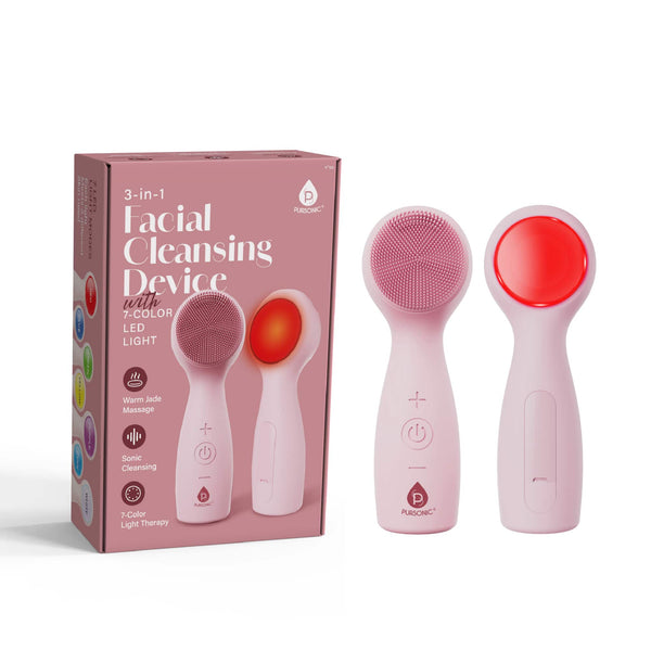 3-in-1 Sonic Facial Cleanser with Heated Jade & 7-Color LED Light Therapy – Pursonic Radiance Device