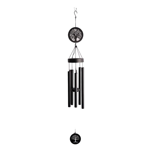 Front. FC Design - FC Design 45" Long Solar Tree of Life Silhouette Wind Chime Outdoor Patio or Garden Hanging Decoration - Multi-Color.