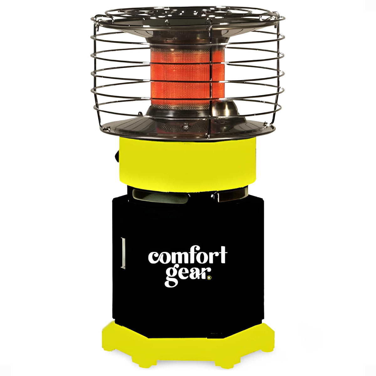 Comfort Gear - Portable 360 Degree Propane Heater, 7500 to 10000 BTU, 1 lb LP Tank - Yellow