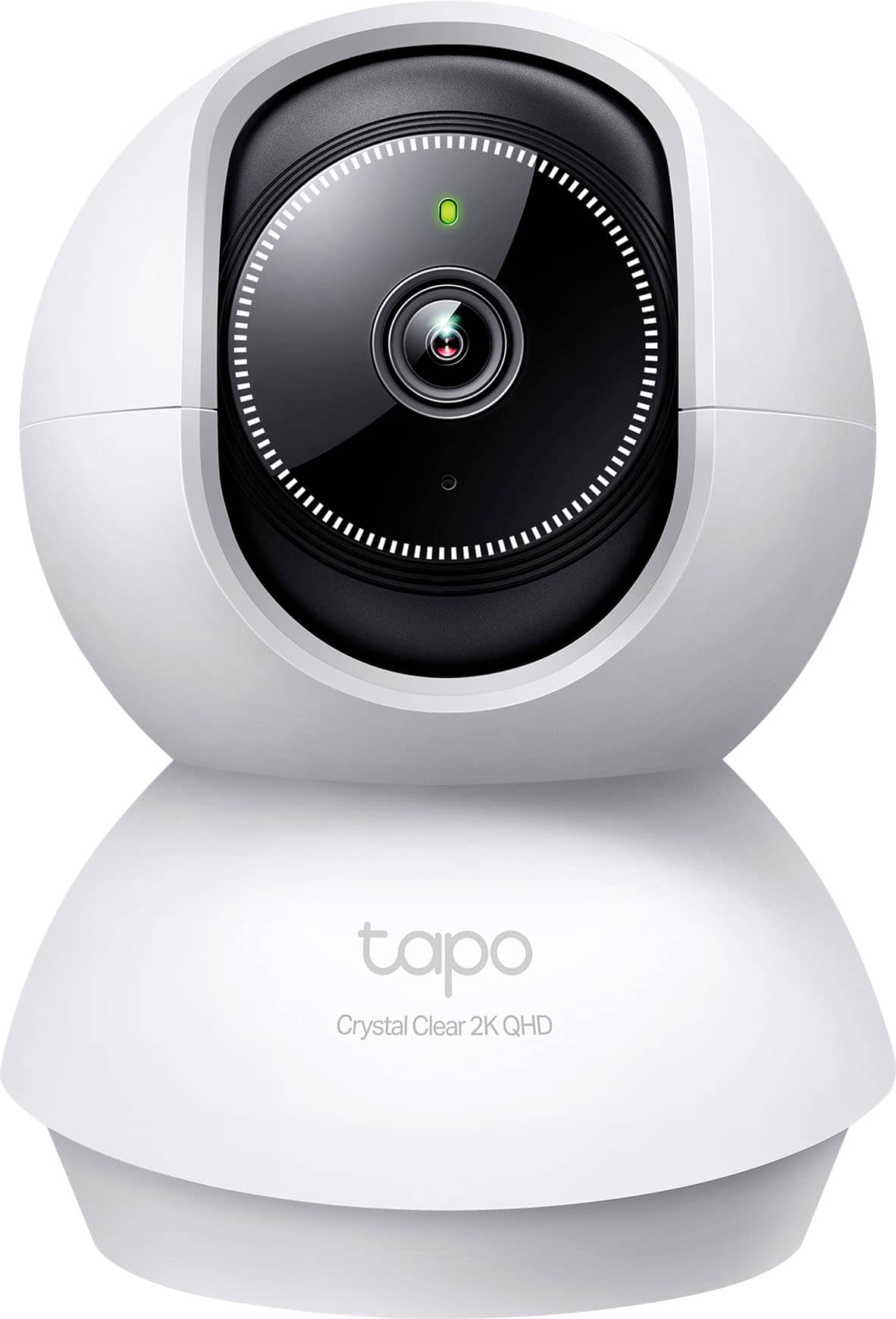 TP-Link - Tapo Pan-Tilt 360° Viewing Coverage, 2K Crystal-Clear Video, Home Security Camera - No Monthly Fees - White