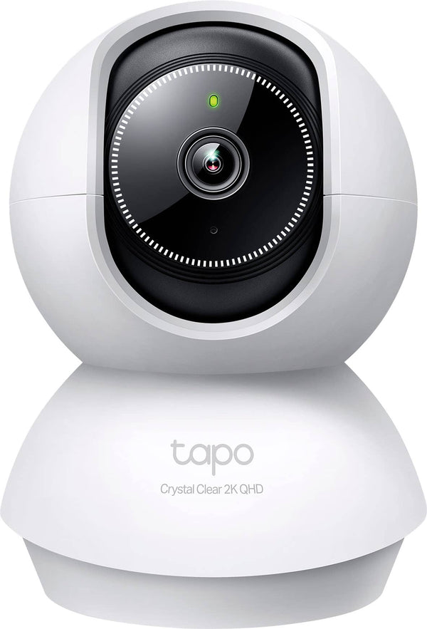 TP-Link - Tapo Pan-Tilt 360° Viewing Coverage, 2K Crystal-Clear Video, Home Security Camera - No Monthly Fees - White
