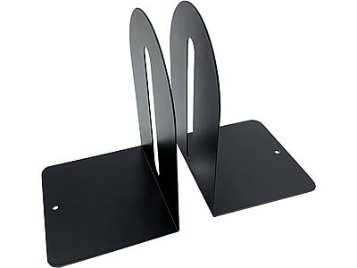 Front. Huron - Steel Book Ends, 7.25"H - Black.
