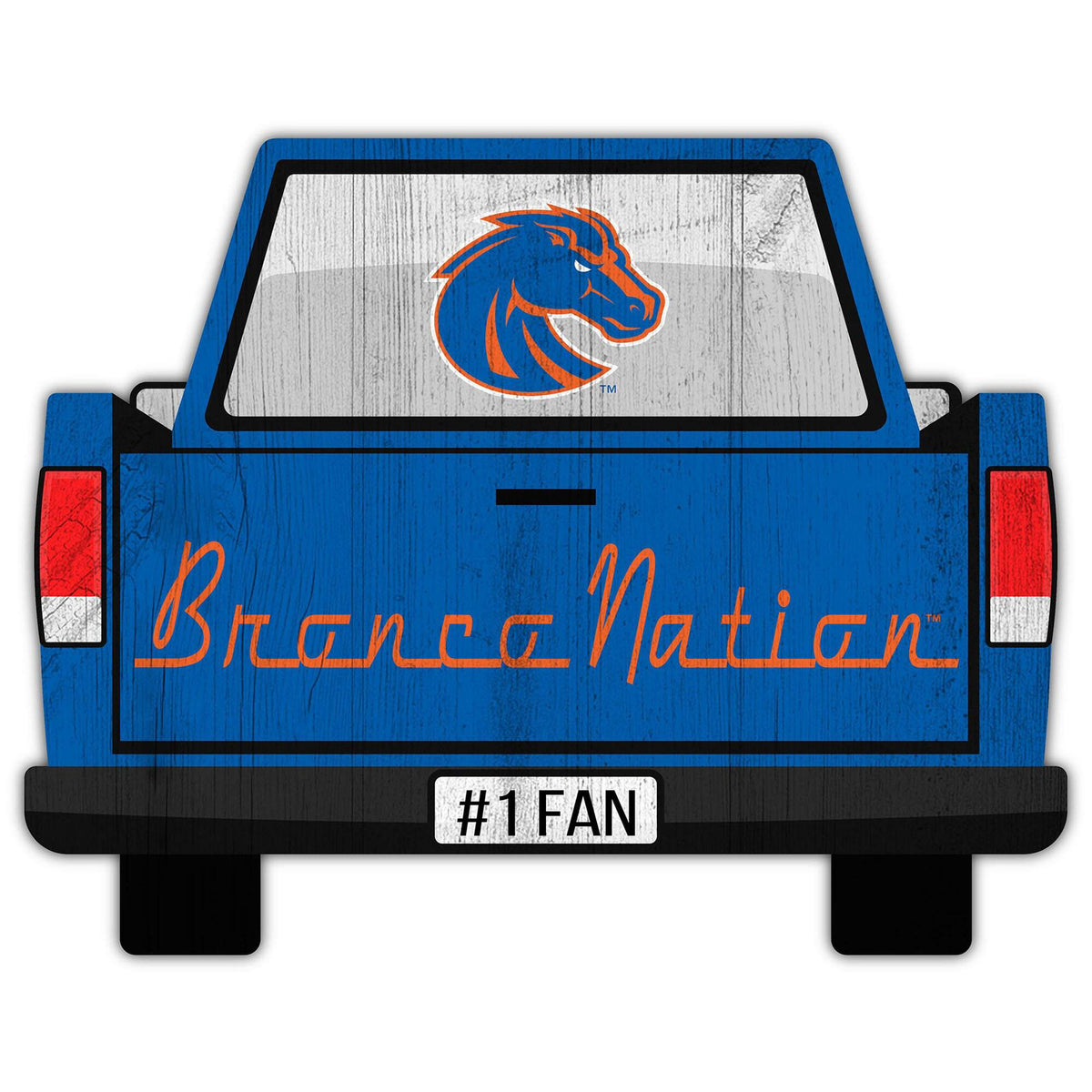 Fan Creations - Boise State Broncos 12'' x 12'' Truck Back D-cor - Multicolor