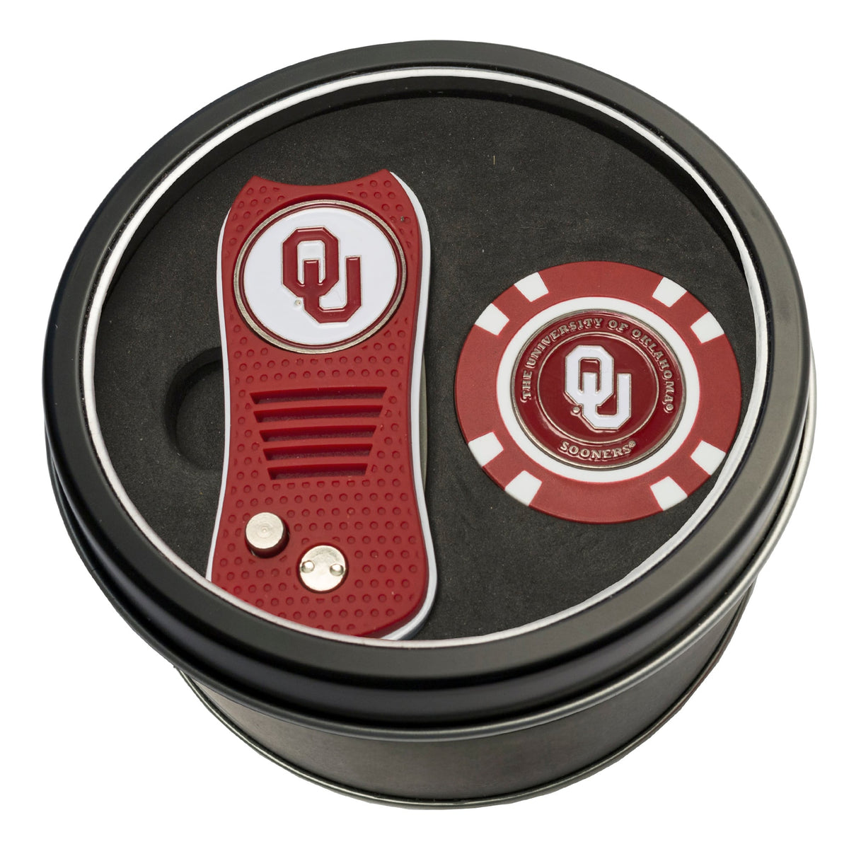 Team Golf - Oklahoma Sooners Switch Chip Golf Tin Set - Multicolor