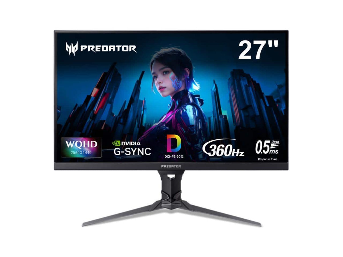 Acer - Refurbished Excellent - Predator 27" QHD 360Hz IPS G-SYNC Gaming Monitor with PULSAR and Speakers - Black