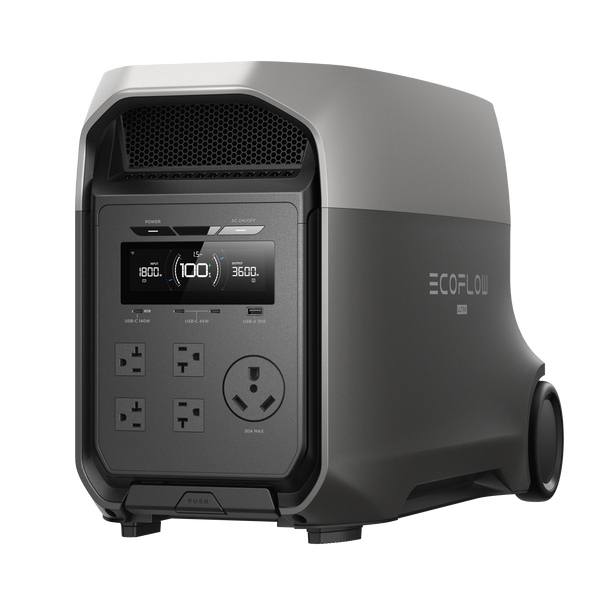 EcoFlow - DELTA 3 Ultra (3072 Wh Capacity) Portable Power Station,3600W AC Output,Solar Generator for Emergency/Home Use - Black