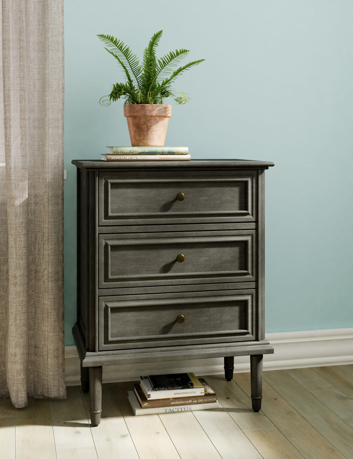 Finch - Webster 3-Drawer Storage Cabinet - Dark Gray