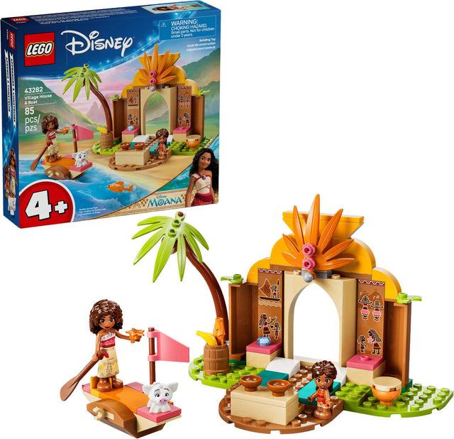 I Disney LEGO 28R TUEE 43282 Village House & Boat 85 pcs/ pzs A WARNING: CHOKING HAZARD - Not for children under 3 years Building - c - - - AugunteperaConalrua p Cenel d Jpuna 4+ - - - - - - - Cloey MOANA VIAA CAU