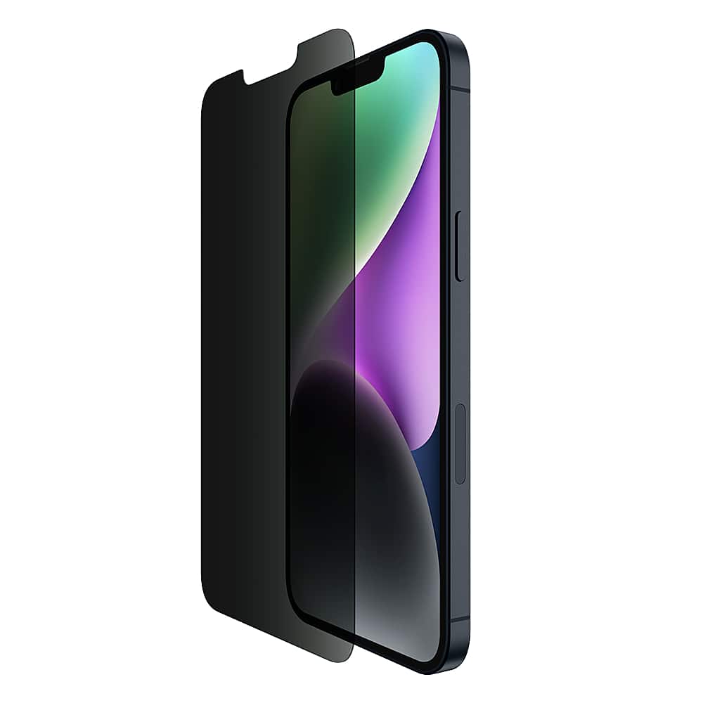 Belkin - ScreenForceiPhone 14/13/13 Pro Privacy Screen Protector - Black