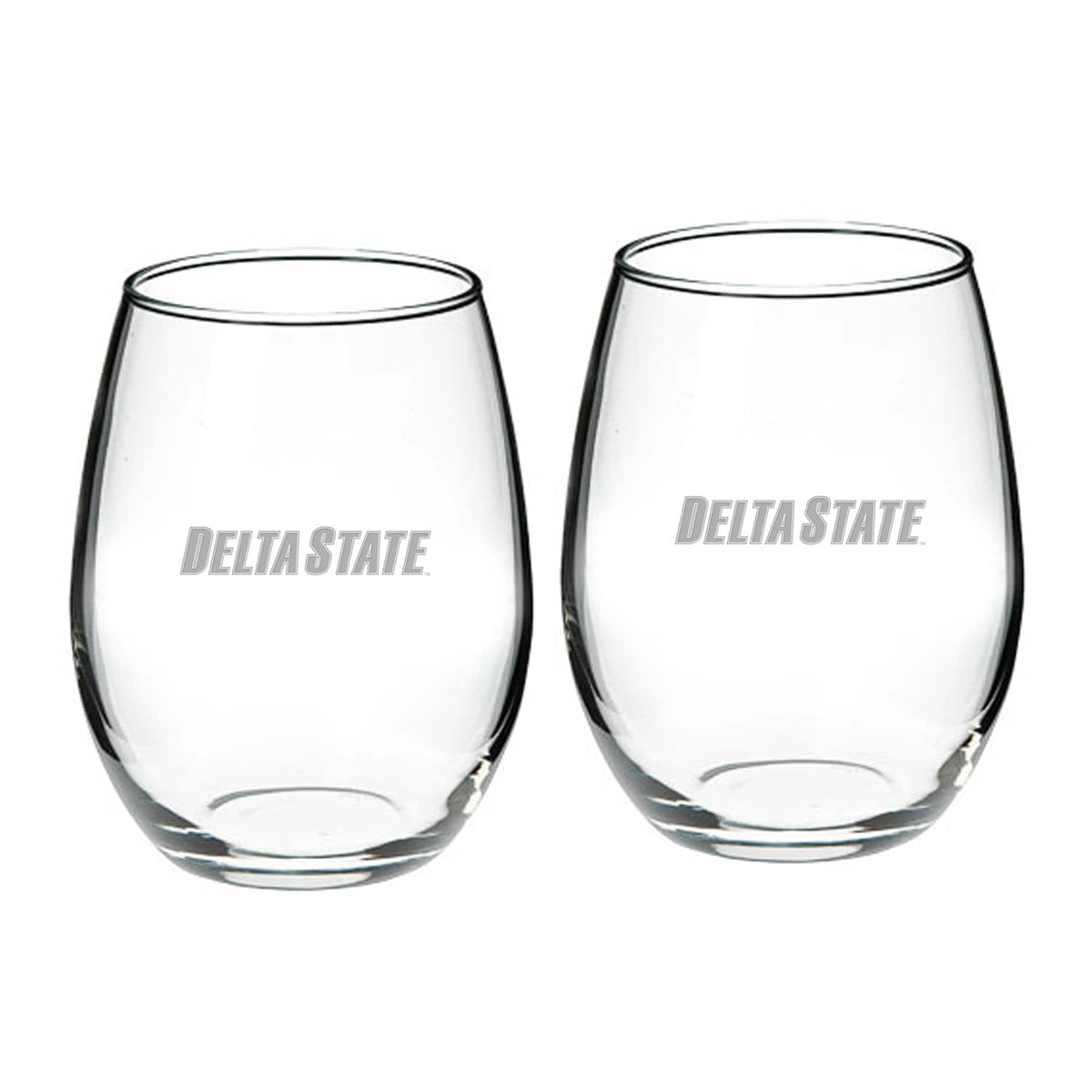 Jardine - Delta State Statesmen 21oz. 2-Piece Stemless Wine Glass Set - Multicolor