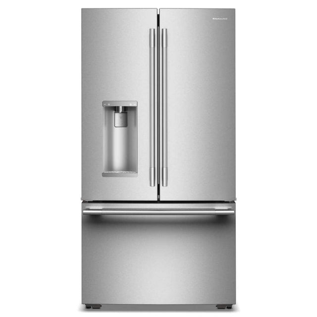 Front. KitchenAid - KitchenAid - Counter-Depth French Door Refrigerator with Intelligent Auto Fill - PrintShield Stainless.