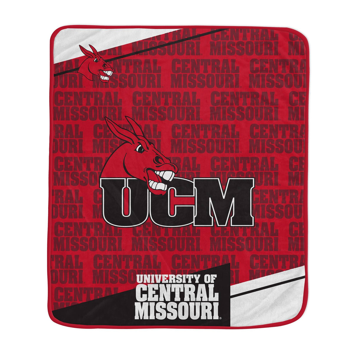 Pegasus - Central Missouri Mules 50" x 60" Diagonal Ghost Ultra Soft Blanket - Multicolor