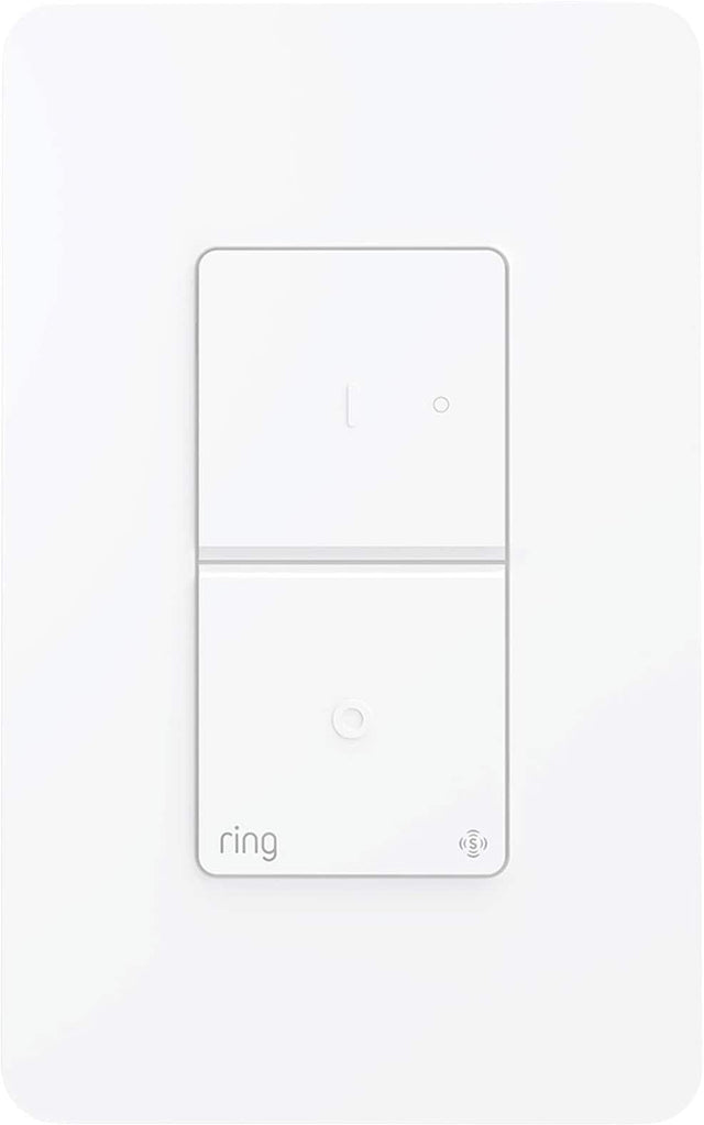 Front. Ring - Smart Light Switch helps deter intruders, set routines, on Amazon Sidewalk no base station needed, neutral wire required - White.
