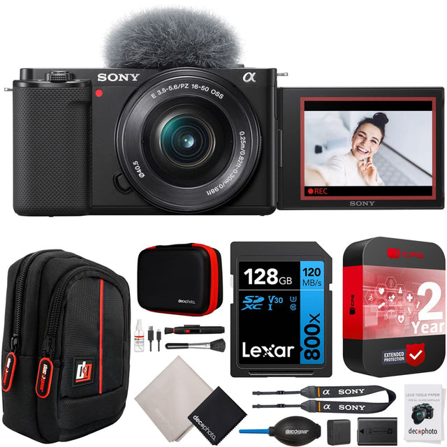 SONY  
α  
E 3.5-5.6/PZ 16-50 OSS  
40.5  
decephoto  

128 GB  
120 MB/s  
V30  
Lexar 800x  

CPS  
2 Year  
EXTENDED PROTECTION  

decephoto  
decephoto  
decephoto  
decephoto  

SONY  
SONY  

LENS TISSUE PAPER  
FOR ALL CAMERA LENSES