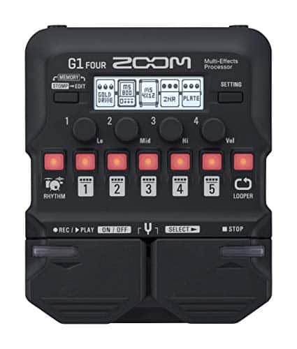 G1 FOUR 2COM Multi-Effects Processor MEMORY STOMP EDIT SETTING ms MS GOLD 800 4X12 DRIVE ZNR PLATE OTTY

1
2
3
4
Lo
Mid
Hi
Vol

RHYTHM
1
2
3
4
5

LOOPER
REC / PLAY
ON / OFF

7
SELECT
STOP