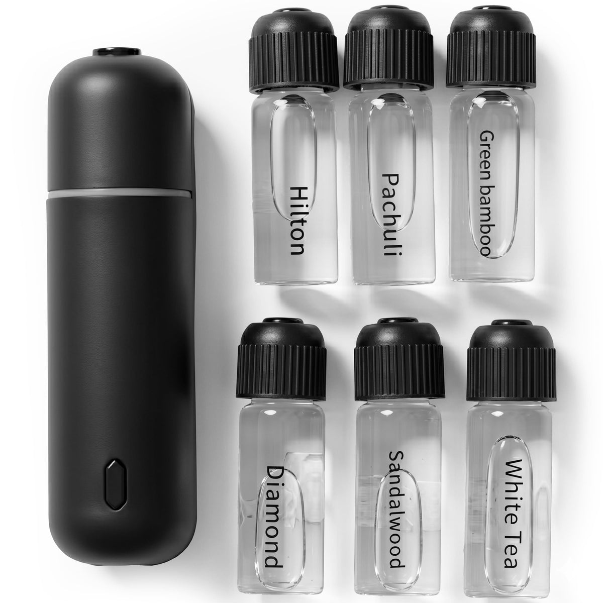 Luminuxe - Car Air Freshener Diffuser Waterless Aromatherapy Essential Oil Diffuser, 6 Prefill Scents Included