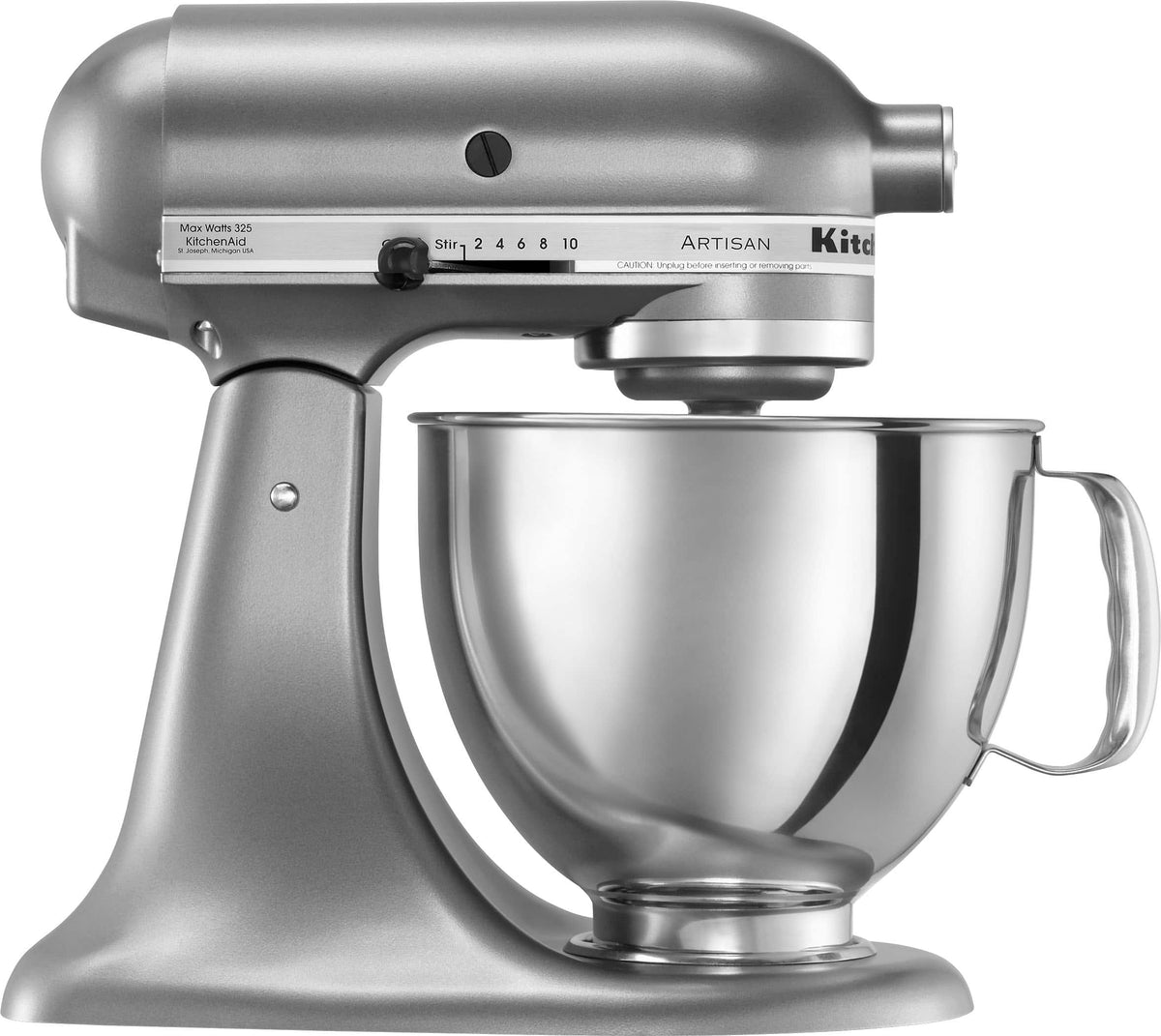 KitchenAid - Artisan Series 5-Quart Tilt-Head Stand Mixer - Contour Silver