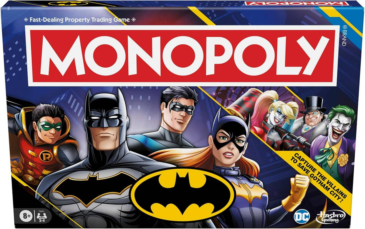 Hasbro - Monopoly Batman Edition Board Game | Monopoly Game for Batman Fans | Ages 8 and Up | 2 to 4 Players | Family Games | Str
