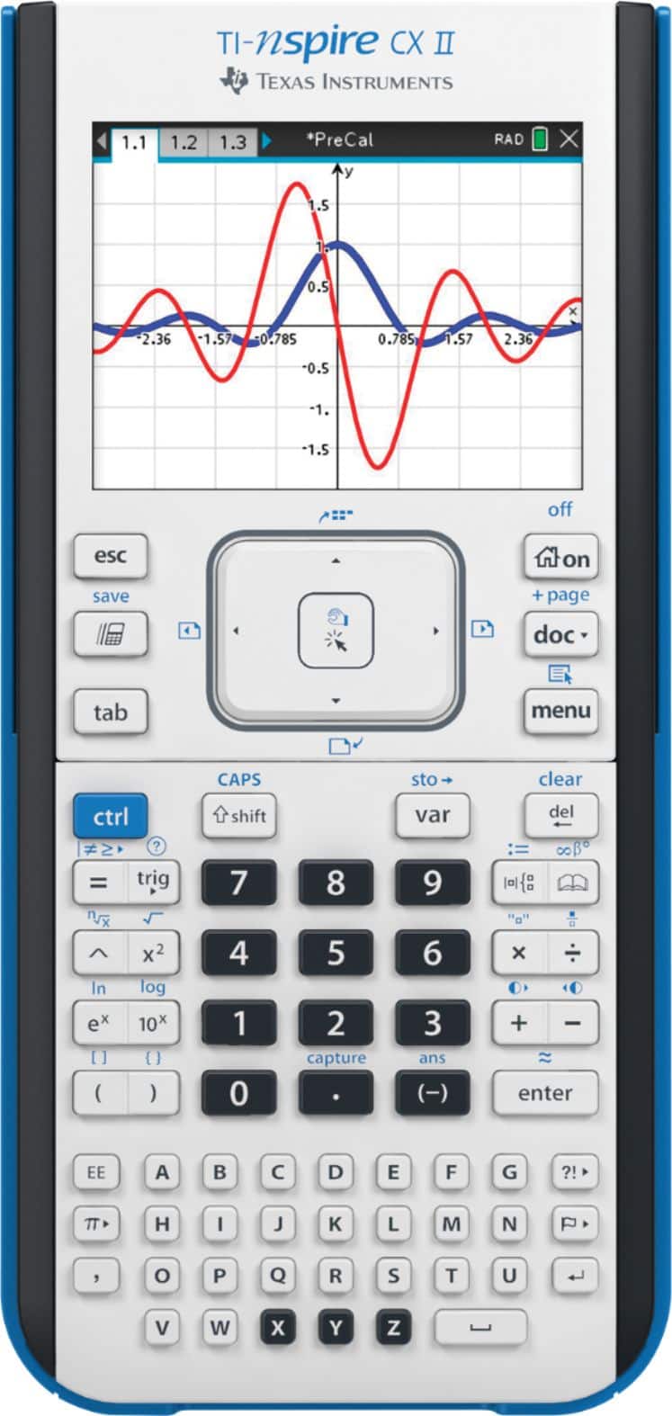 Texas Instruments - TI-Nspire CX II Handheld Graphing Calculator - White