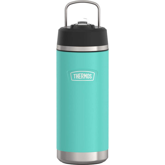 Front. Thermos - Thermos 18 oz. Icon Kid's Stainless Steel Straw Water Bottle - Seafoam - Seafoam.