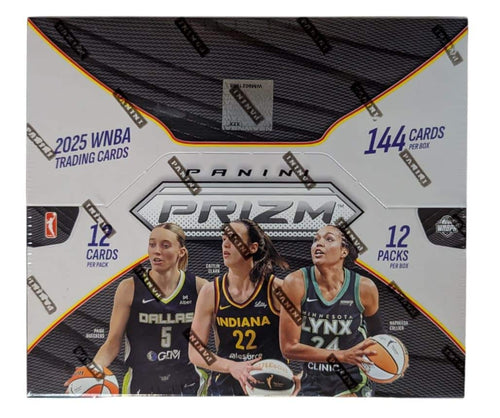 WM902 TANINI PANINI XxZX WNBAI AW1R WNBA 144 CARDS 2025 CARDS PER BOX TRADING PAN PARIRI PANTSL PANIN TONINI TM DAMIN PRIZM WHBP 12 PANIN INVd 12 CARDS PACKS PER PACK CAITLIN PER BOX CLARK NWA PAMEALL D Albert Lla PANINI DALLAS MINNESOTA INDIANA LYNX NAPHEESA COLLIER PAIGE BUECKERS 5 PAMIN 22 24 GEM salesforce CLINIC

2025 WNBA TRADING CARDS  
144 CARDS PER BOX  
12 CARDS PER PACK  
12 PACKS PER BOX  
PANINI PRIZM  
DALLAS  
INDIANA  
MINNESOTA LYNX  
CAITLIN CLARK  
PAIGE BUECKERS  
NAPHEESA COLLIER