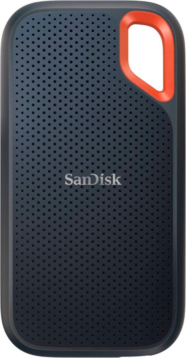Front. SanDisk - Extreme Portable 2TB External USB-C NVMe SSD - Black.