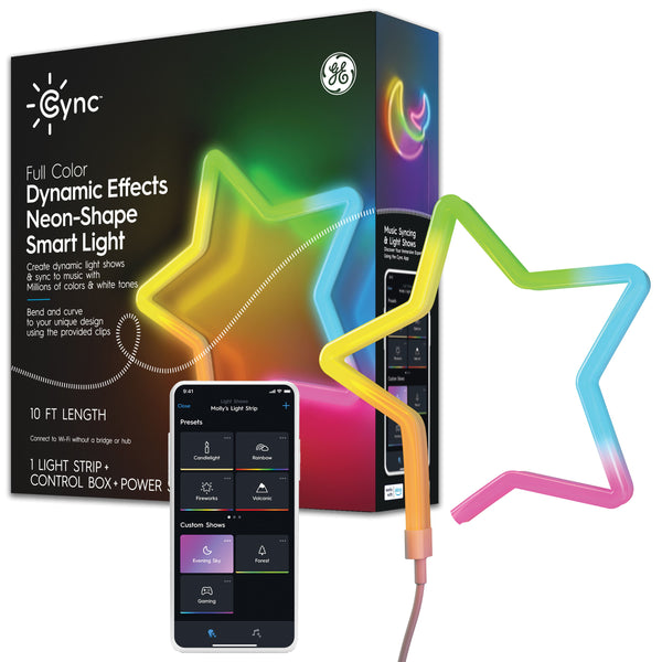 Cync - 10 Foot Dynamic Effects Smart LED Neon Shape Light - Color Changing - Full Color