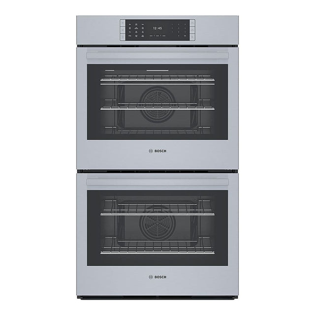 Front. Bosch - Benchmark Series 29.8" Built-In Electric Convection Double Wall Oven - Stainless steel.