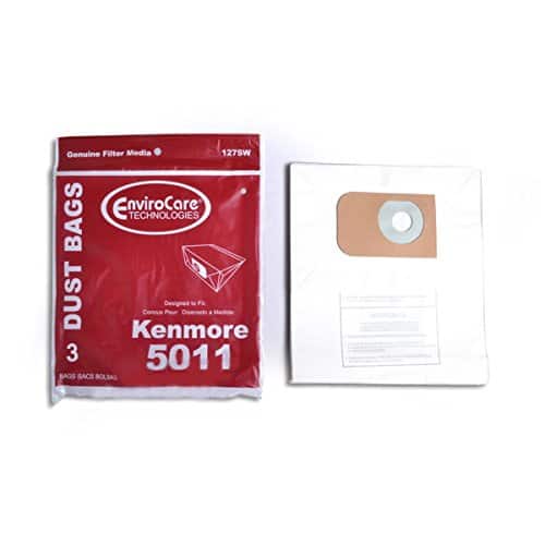 Genuine Filter Media 127SW EnviroCare BAGS TECHNOLOGIES DUST Kenmore Concus Pour Designed Disenado t FE a Medida 3 5011 BAGS SACS BOLSAS