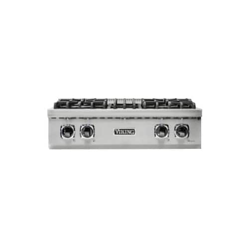 Front. Viking - Built-in 5 Series Gas 30"W Sealed Burner Rangetop - Stainless steel.