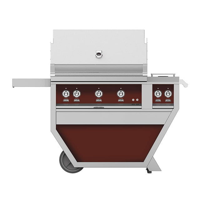 Alt View 12. Hestan - Deluxe Gas Grill - Burgundy.