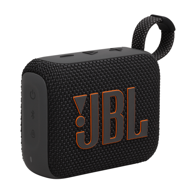 Front. JBL - Go 4 Portable Bluetooth Speaker - 2024 - Black.
