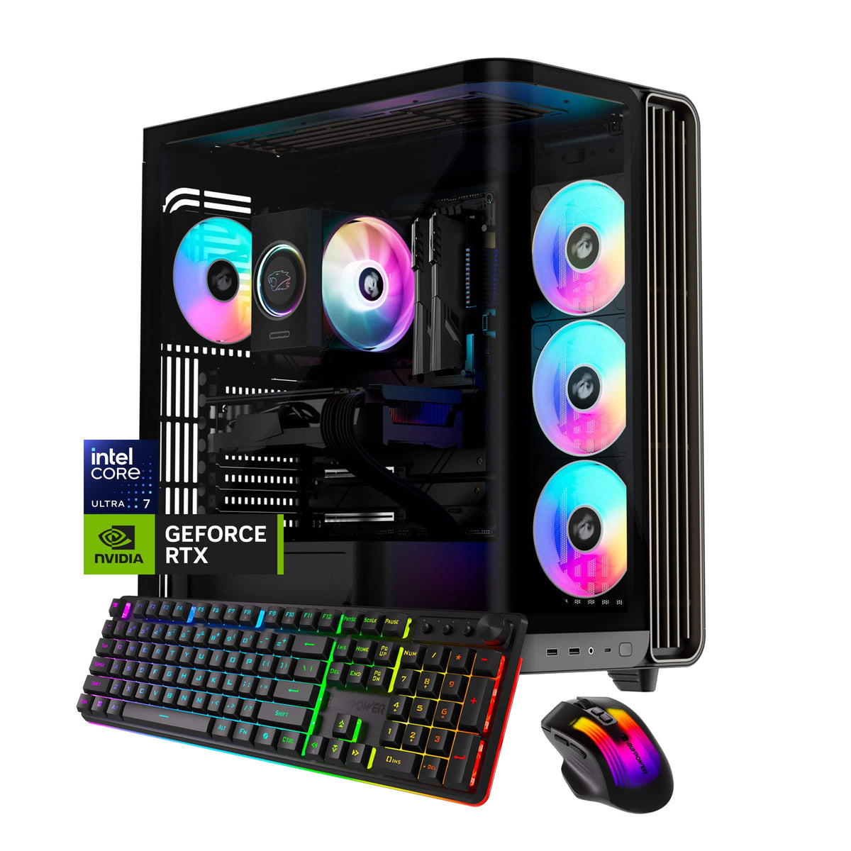 iBUYPOWER - Trace Gaming Desktop PC Intel Core Ultra 7 265F 2025 NVIDIA GeForce RTX 5060 8GB 32GB DDR5 1TB SSD Storage - Black