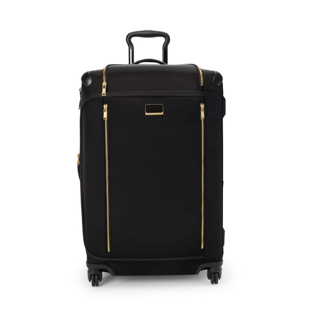 Front. TUMI - Voyageur Travel Leger Short Trip 26" Expandable Packing Case Suitcase - Black with Gold.