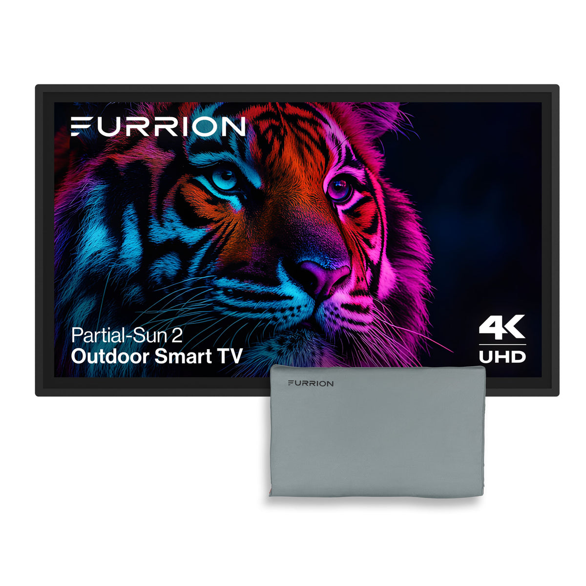 Furrion - Aurora 55" Partial-Sun 2 Outdoor Smart 4k LED TV FREE TV COVER Impact-Resistant Screen WiFi-Boosting Antennas 750 Nit