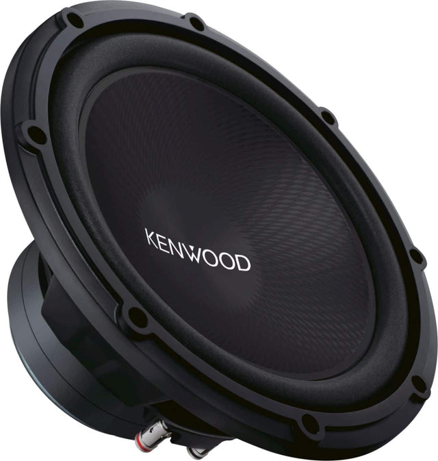 Angle. Kenwood - Road Series 12" Single-Voice-Coil 4-Ohm Subwoofer - Black.